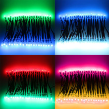 RGB píxel LED luces punto de interrupción continuo 12mm WS2818 a todo color rgb led mini punto punto luz